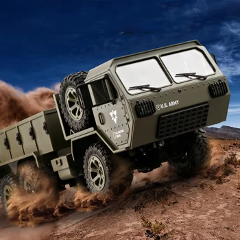 

1/16 Pickup Truck Remote Control car 2.4G remote Control 6 Wheel Drive Crawler Simulation Off-Road Military Card Model Toy Car