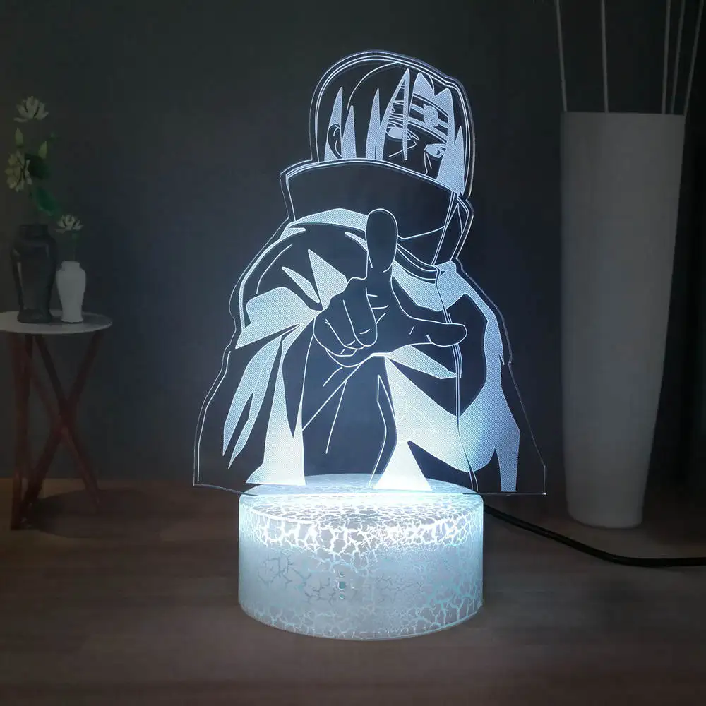 

Creative Gift Lamp Naruto Sasuke Novelty Kids Bedroom Decor USB Switch LED Bedside Sleep Night Light Holiday Atmosphere Light