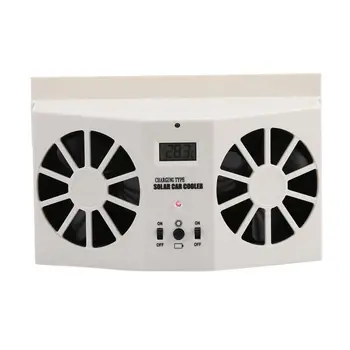 

ONEWELL 2 Colors High-power Car Solar Powered Exhaust Fan Car Gills Cooler Auto Ventilation Fan Dual-mode Power Supply