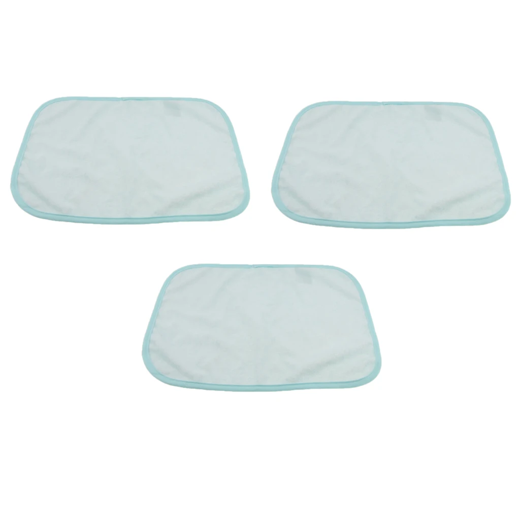 3pcs Washable Bed Sheet Mattress Elderly Incontinence Pad Protector Blue Mattress Protector Sheet Waterproof Underpad Protector