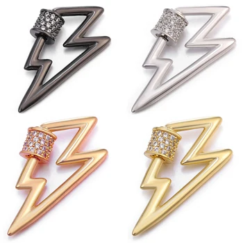 

Juya Lightning-shaped copper zircon buttons can be made into bracelets, necklaces, accessories, handmade jewelry accessories