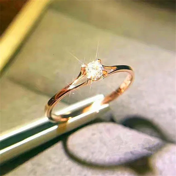 BW Boho женское кольцо с кристаллами и цирконием, милое серебро 925 пробы, цвет розовое золото кольцо на палец, обещающее обручальное кольцо для женщин 0547