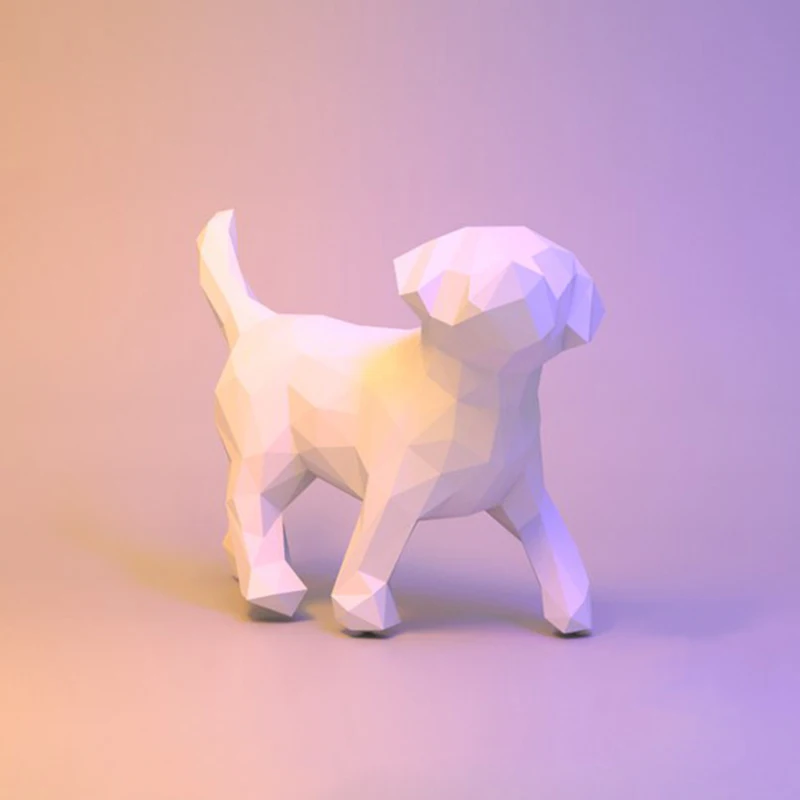 DIY домашнее украшение Милая собачка Бумажная модель Пазлы игрушка собака