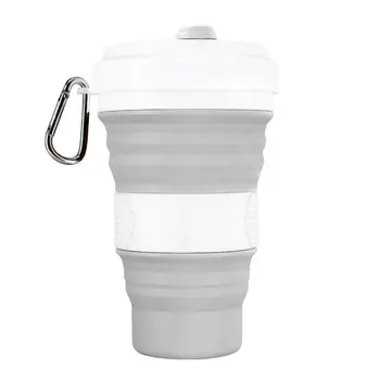 

550Ml Large Capacity Cold Kettle Silicone Folding Cup Outdoor Portable Telescopic Folding Silicone Cup