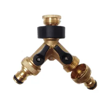 

Garden Hose Connector 3 Way Splitter Tap Diverter Outlet Hose Spigot Adapter with 3 Valves Garden Irrigation Supplies
