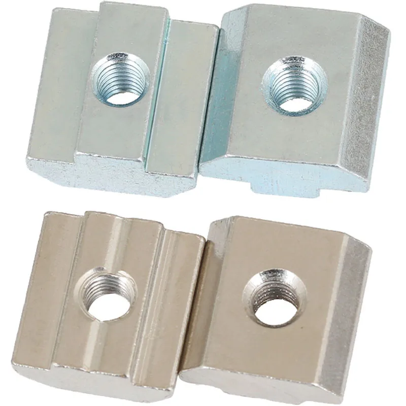 Block Square Nuts Track Sliding Aluminum Profile Nut Fastener 10