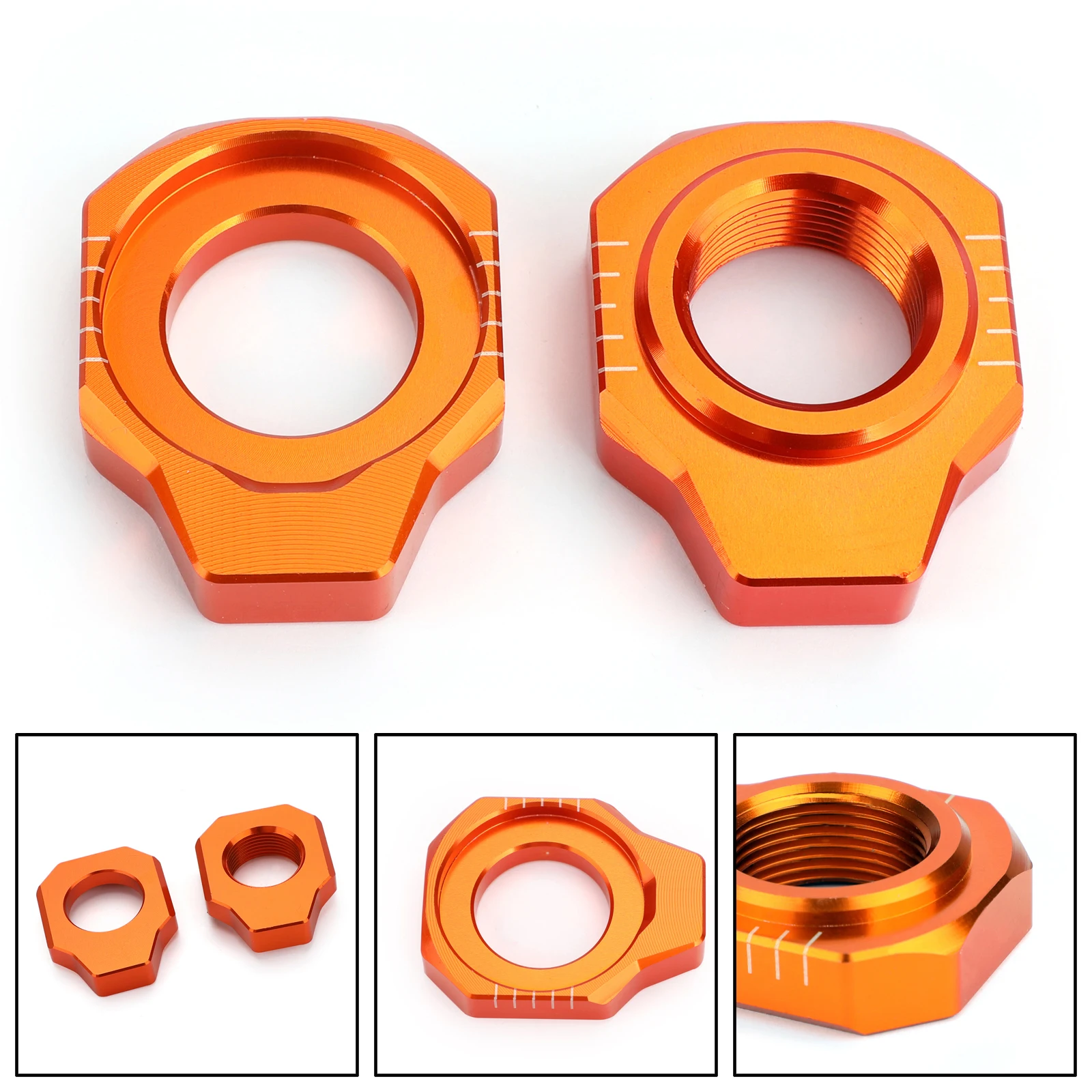 

Artudatech Motocross Rear Axle Blocks Chain Adjuster For KTM 125-300 350-530 EXC XC-W 125-450 SX XC Accessories
