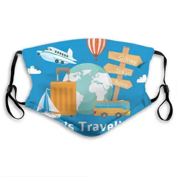 

Travel Protective Mask with Gasket Disposable Water Repellent Multilayer Filter Adult Sunscreen Large Mask S