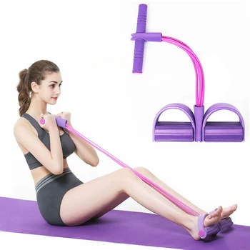 

4 Resistanc Elastic Pull Ropes Exerciser Training Elastic Bands Fitness Equipment Massage Belly Resistance Band Yoga Gym Sport