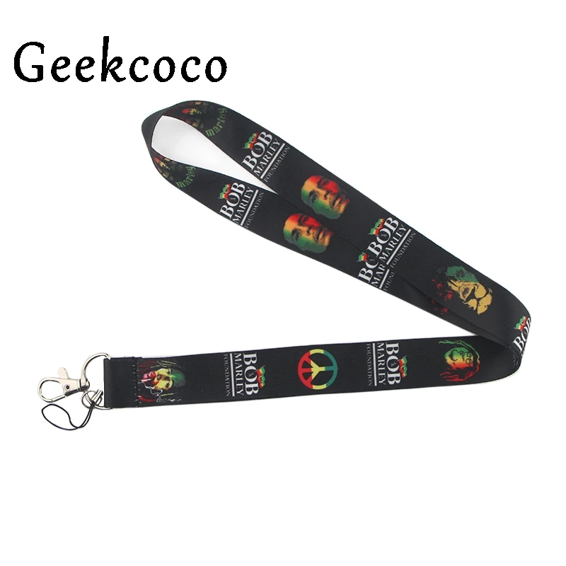 Шнурок для ключей брелок с ремешком 10 шт./лот Боб Марли певец держатель карт