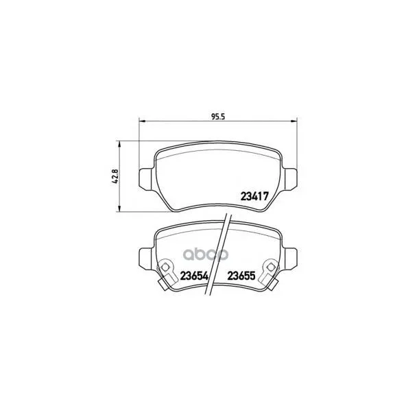 Колодки Тормозные Re Op Astra G H Zafira Brembo P59038 Brembo арт. P59038