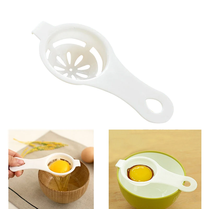 Egg Yolk White Separator Egg Divider Eggs Separator White Sieve Egg Yolk Separator Tool Plastic Kitchen Eggs Tools