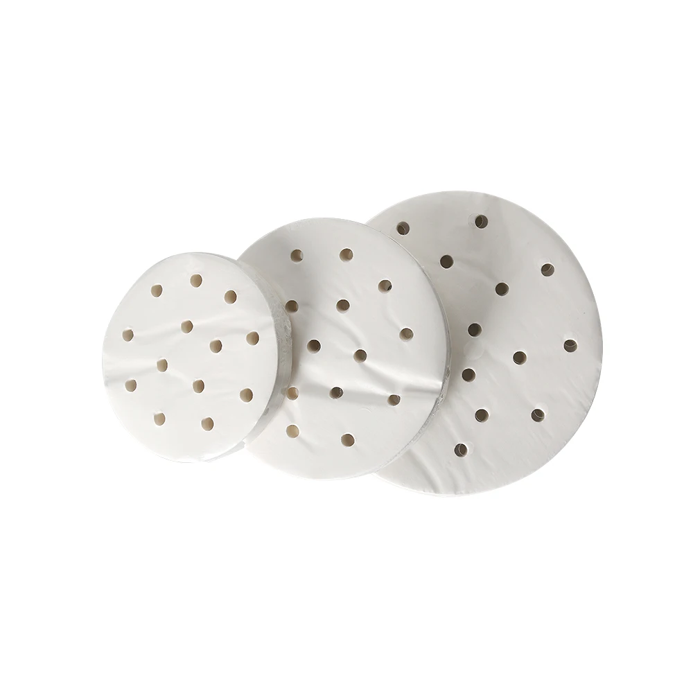 400pcs/set Steamer Drawer Cage Paper Steaming Basket Oil Absorbing Paper Hamburger Patty Blotting Paper Barking Dim sum Cooking