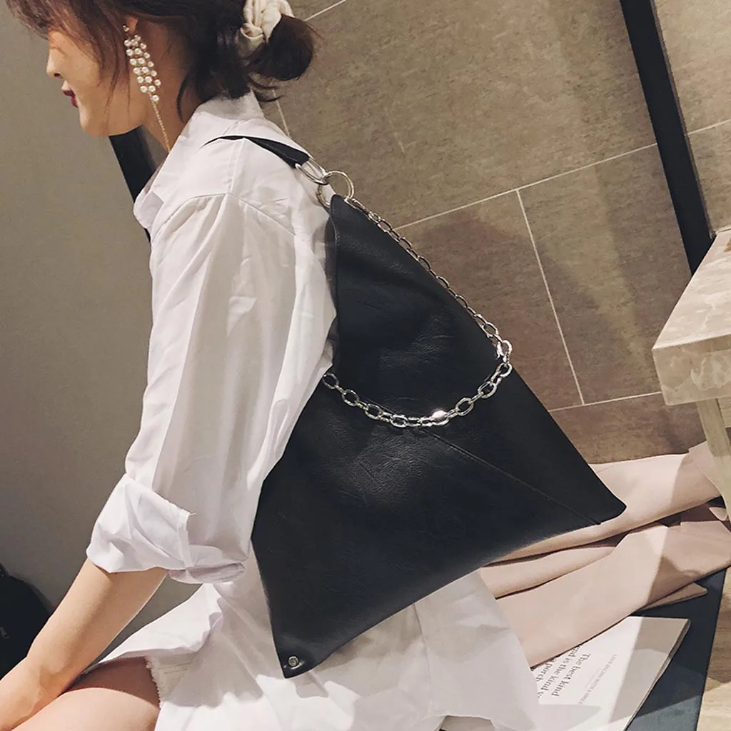 Женская Горячая простая сумка ретро сумка-мессенджер с цепочкой модная сумка через плечо Bolsos Grandes Para Mujer# T2
