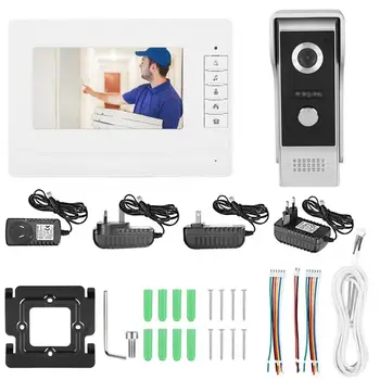 

doorbell camera Waterproof 7Inches TFT/LCD HD Wired Video Intercom Doorbell Infrared Night Vision Doorphone