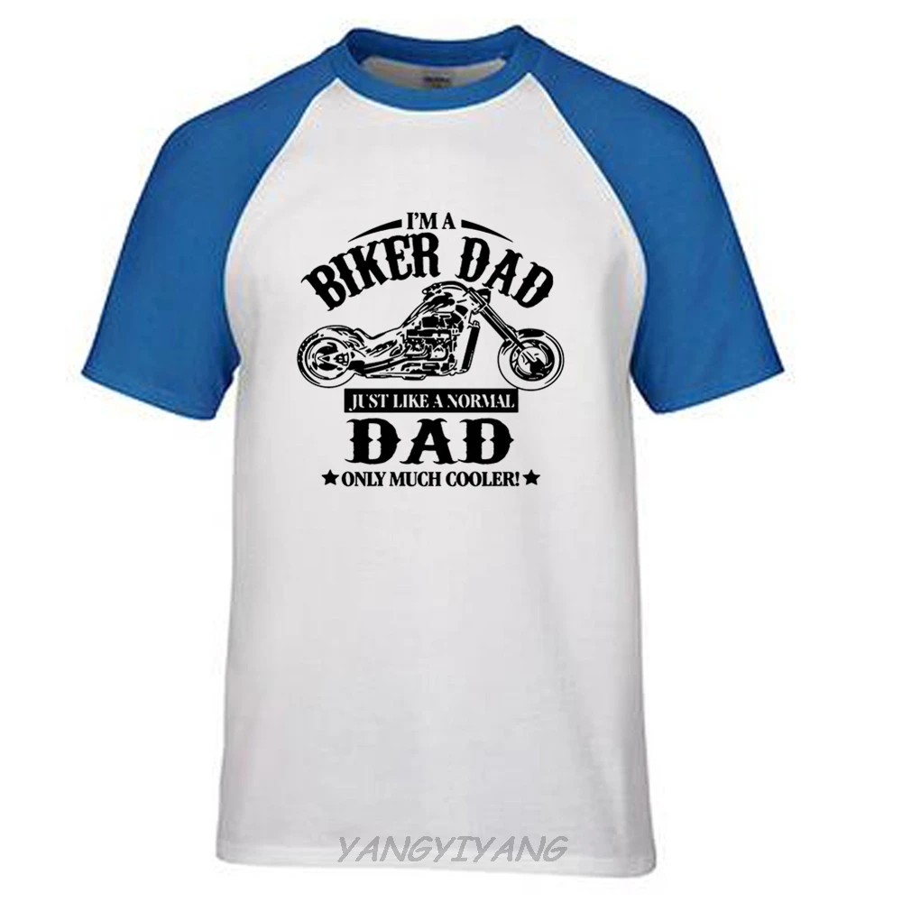 Cool Men T-shirt Biker Dad Mens Motorcycle T Shirt- Christmas Gift for Dad ringer t - Цвет: smae as picture