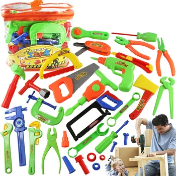 

34PCS Repair Tools Toys Garden Tool Pretend Play Engineering Maintenance Tool Toys For Children Plastic Educational Boys Gift