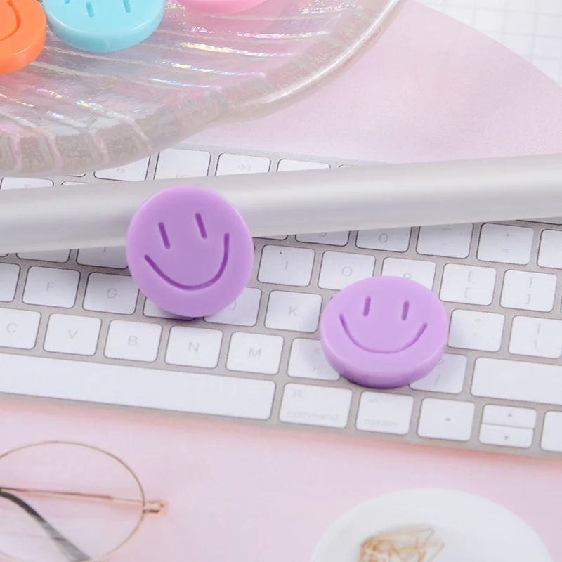Purple 30 шт мини прекрасный искусственный смайлик лицо Смола ювелирные изделия телефон декоративный материал плоский Дети DIY Блеск Искусство ремесло поставки - Цвет: Purple