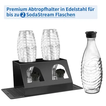 

2 Holes Stainless Steel Bottle Holder Cup Holder Drainer For Sodastream Crystal Bottles Baby Bottle Drain Drying Racks