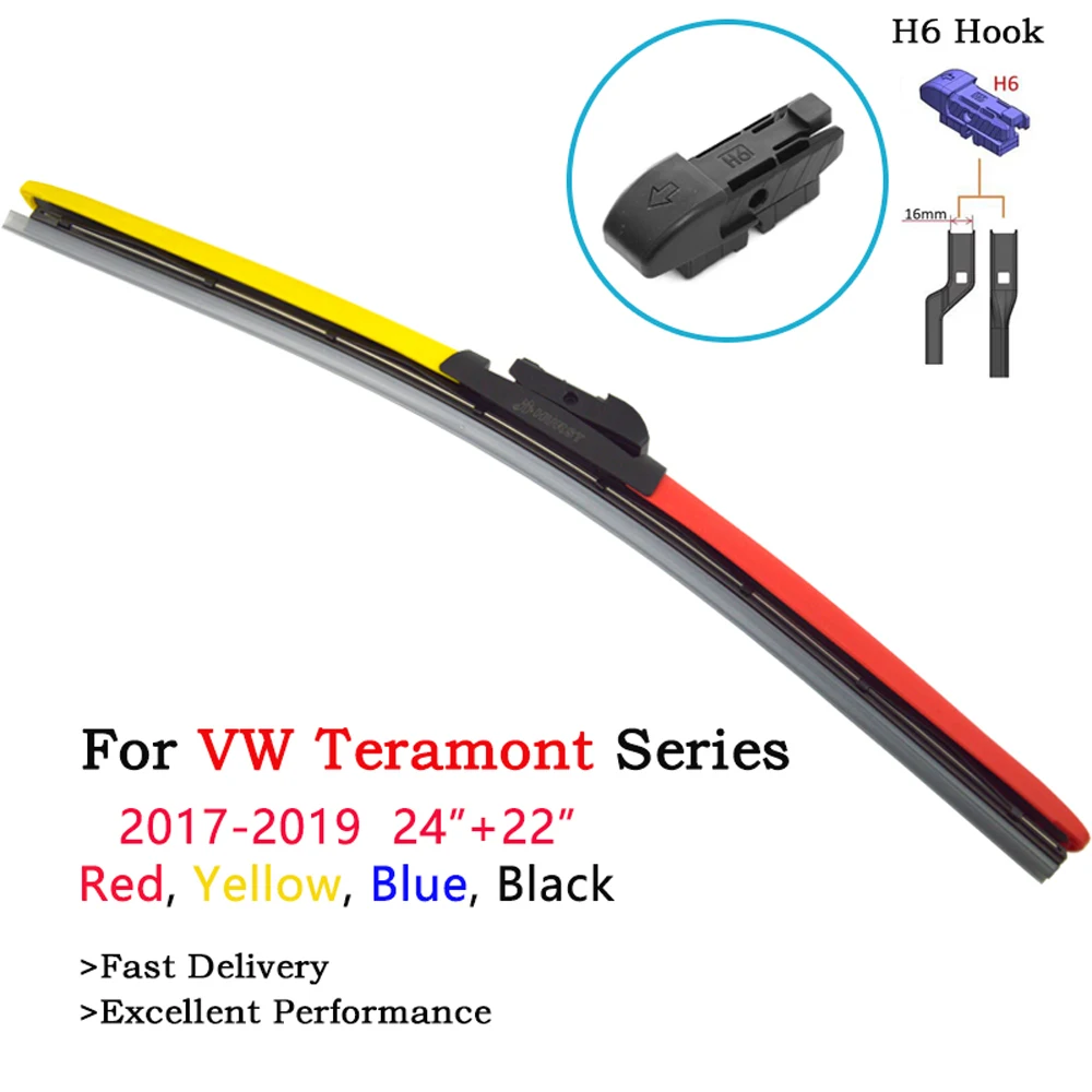 Стеклоочистители для VW Teramont 2017 2019 красные синие желтые зимние стеклоочистители 24