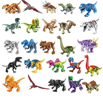 

Animal Model Figures Blocks Big Size DIY dinosaur Compatible Duploed Building Blocks Cartoon Model Educational Toy For Children