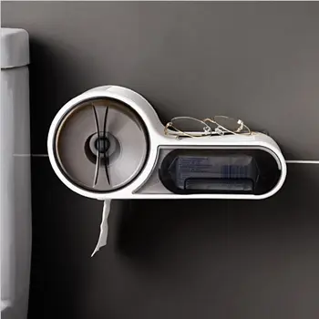 

Wall-mounted Waterproof Bathroom Organizer Shelf Shampoo Soap Roll Paper Storage Rack Household Holder Bathroom Accessories