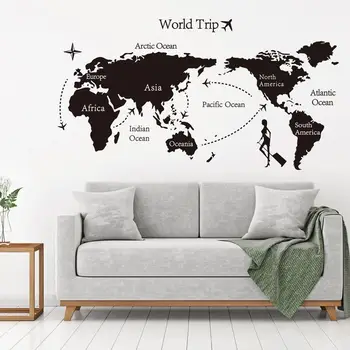 

1 roll of 60×90cm removable creative diy my world wall sticker baseboard pvc wallpaper