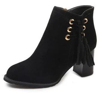 Сапоги Aleafalling женские теплые уличные высокие ботинки на молнии с перекрестной