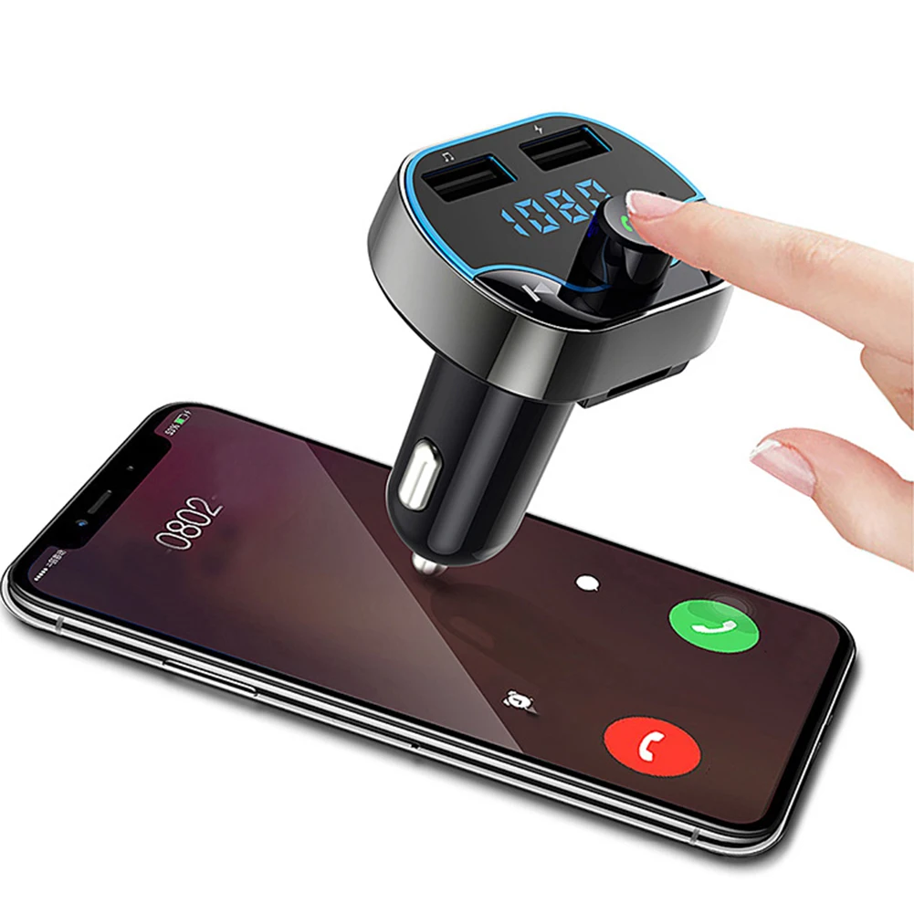 Автомобильный MP3-плеер с двумя usb-портами, Bluetooth, Handsfree, Автомобильный MP3-плеер, зарядное устройство для телефона, fm-передатчик
