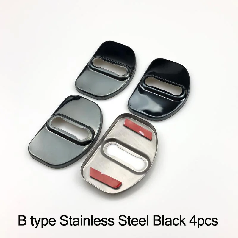 B type Steel Black Аксессуары для стайлинга автомобилей дверной замок водонепроницаемый ржавчины защитный чехол для Porsche 911 Cayenne Macan Cayman Boxster - Цвет: B type Steel Black
