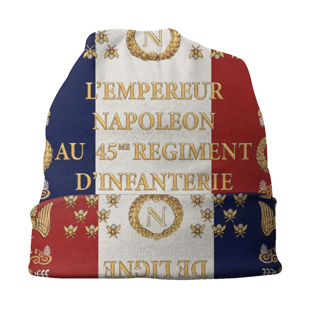 Napoleonic French 45th Flag Bonnet Hat France Bastille National Day Knitted Hat Goth Skullies Beanies Hats Warm Dual-use Caps 3
