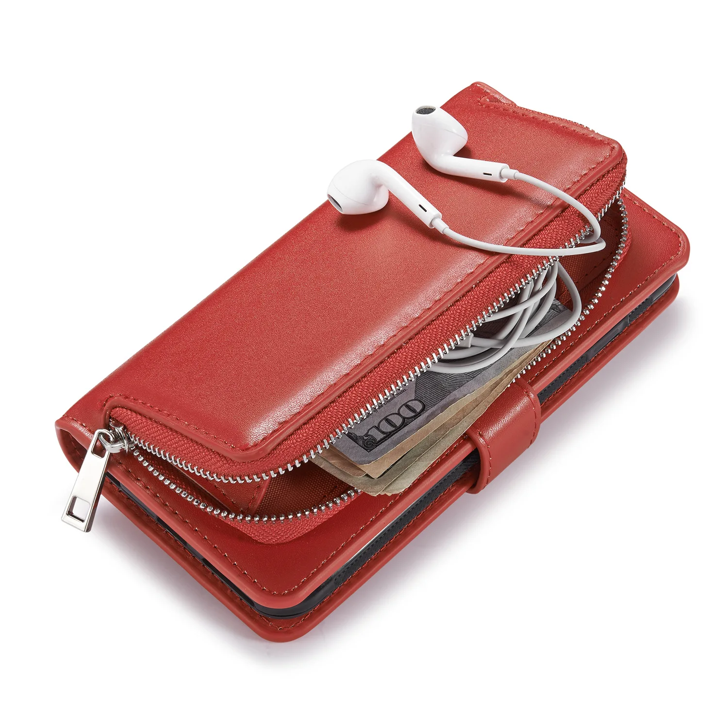 Винтажный кожаный бумажник флип чехол s с карманом на молнии для iPhone 11 11 pro max Роскошный кожаный чехол