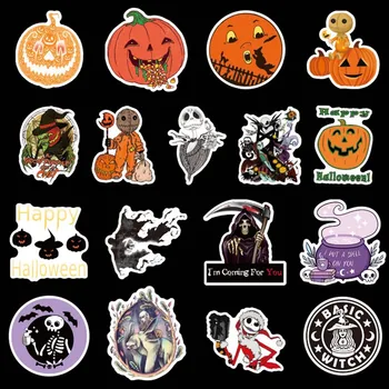 

50pcs Self-made Handbook Stickers Cute Kawaii Halloween Stickers Funny Decorative Stickers Scrapbooking Diy Craft Photo Albums