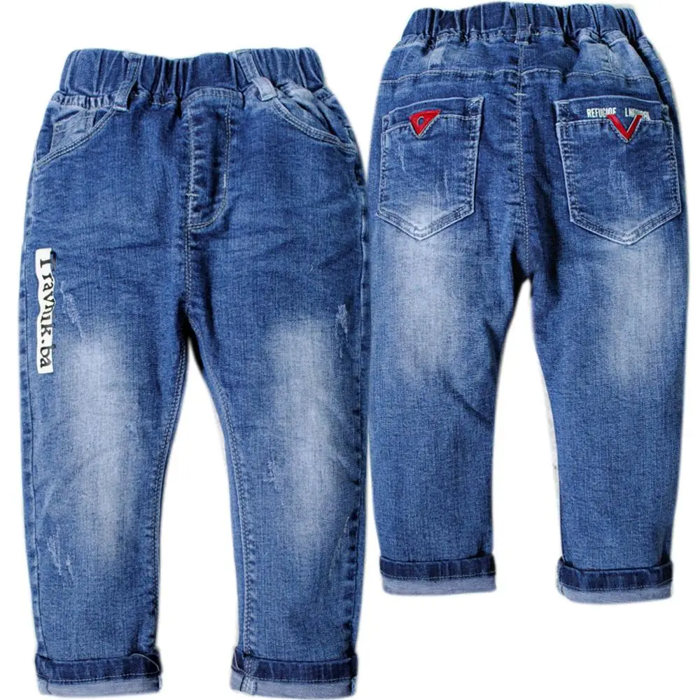 4115 г. Детские джинсы синие мягкие джинсовые штаны весенне-Осенняя детская одежда