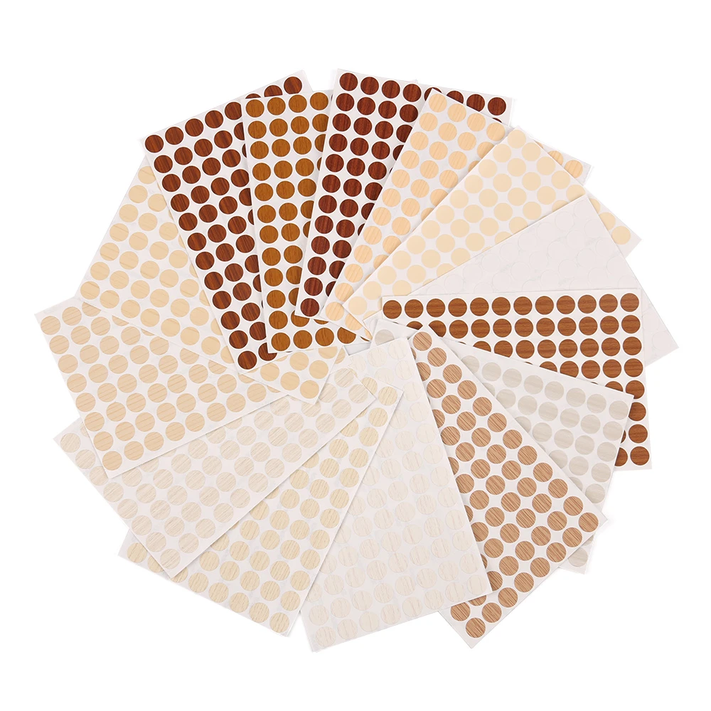 96 Pcs/Sheet 15mm Self adhesive Screw Cover Caps Sticker Furniture ...