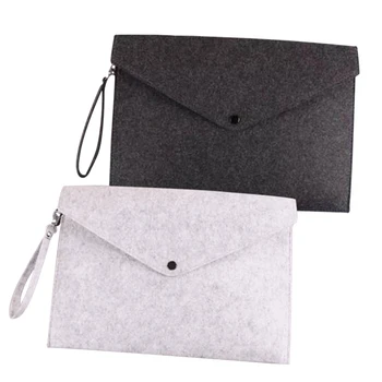 

1Pcs Simple Solid A4 Big Capacity Document Bag Business Briefcase File Folders Chemical Felt Filing Products Student Gifts