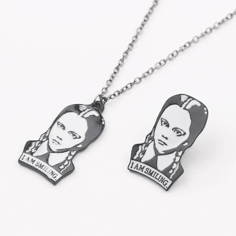 

Wednesday Addams Adams Necklace The Addams Family Jewelry Addams Quote Gothic Goth Dark Gift