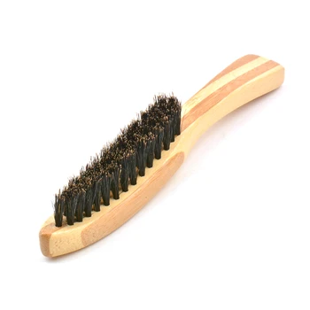 

Face Massage Facial Hair Cleaning Brush Beard Brush Boar Bristle for Men's Mustache Shaving Comb Beech Long Handle