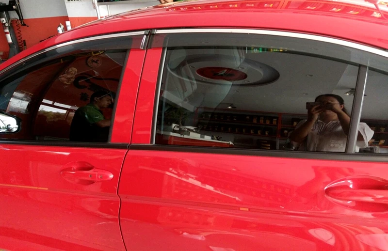 Для Honda CITY черный Пластик оконный козырек Vent Оттенки Защита от солнца дождь дефлектор гвардии авто аксессуары 4 шт./компл