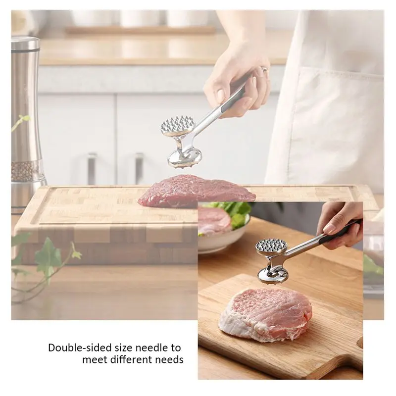 HOT-High-Grade Stainless Steel,Beef Meat Hammer,Loose Meat Steak Meat Hammer,Smashing Meat Tenderizer Pounders