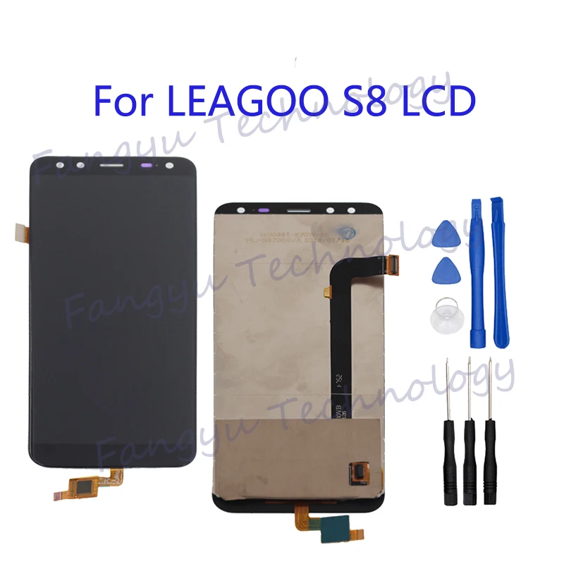 

5.73 inch 100% original display accessories For LEAGOO S8 LCD monitor and touch screen component digitizer+tools for reparing