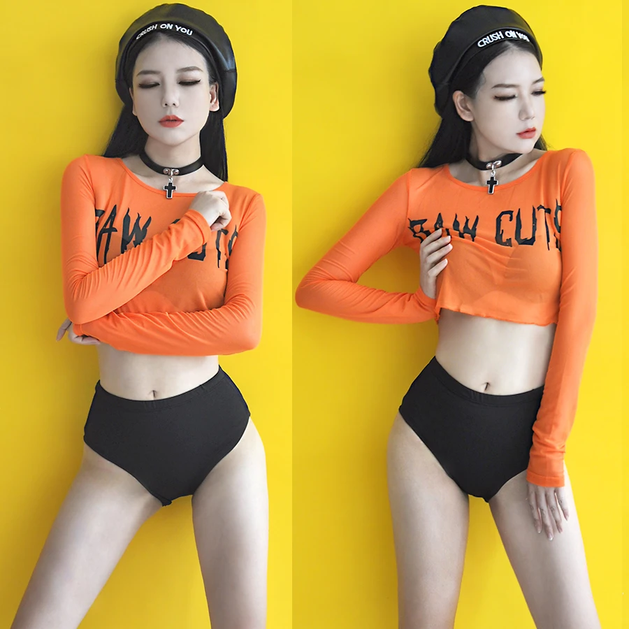 orange rave top