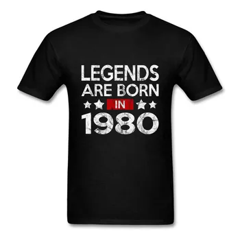 

2020 Summer Hot Sale Fashion Living Legend 38th Birthday Gift Shirt For Those Born In 1980 Tee Shirt Short Sleeves Men Tshirt #1