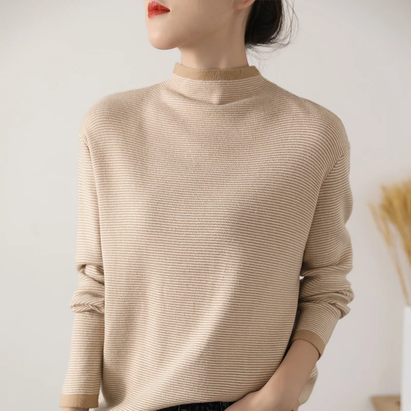 Women's Cashmere stripe  Autumn Winter Half