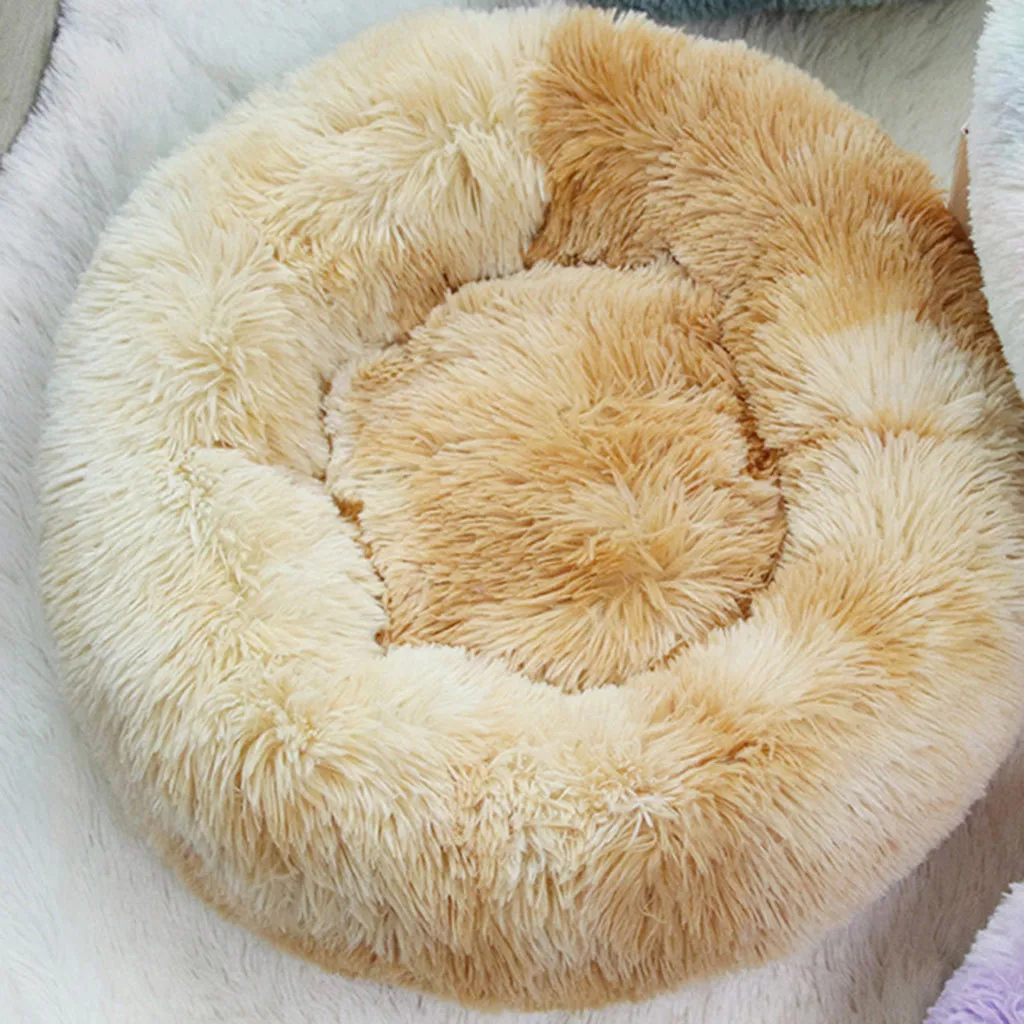 hondenmand cama perro Dog Round Cat Winter Warm Sleeping Bag Long Plush Soft Pet Bed Calming Bed dog beds for large dogs