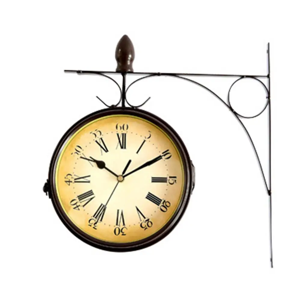 

Vintage Innovative Home Wall Clock Double Side Clock Retro creative home wall clock double-sided wall clock