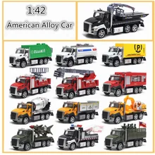 

1:42 Scale 21Cm American Tanker Container Truck Vehicle Model Diecast Alloy Transporter Display Collection Display For Children