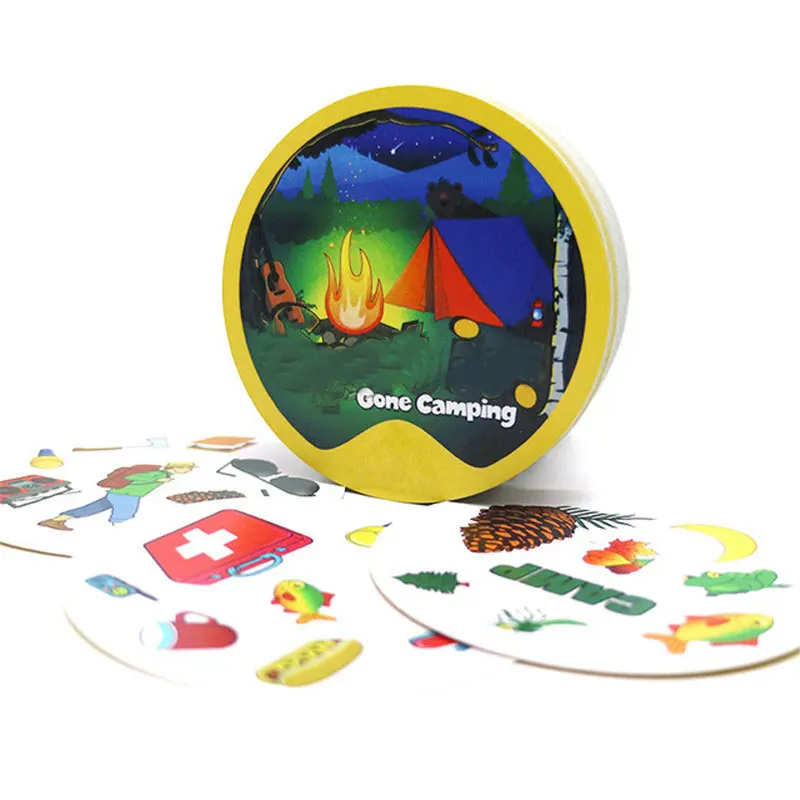 Настольные игры для детей, вечерние, классические карточные игры для детей - Цвет: Spot Camping