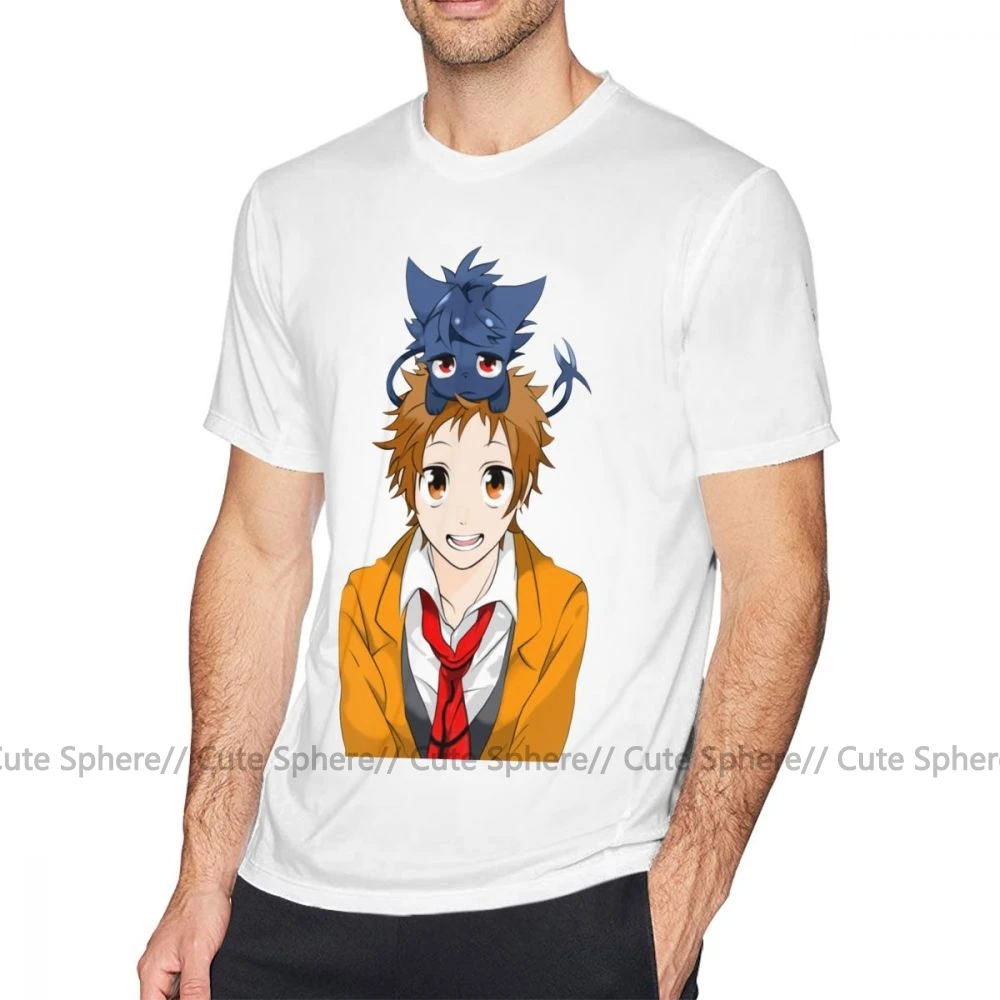 Футболка Servamp, футболка SerVamp, 100 хлопок, плюс размер, Мужская футболка, потрясающая, Классическая, с принтом, короткий рукав, футболка - Цвет: White