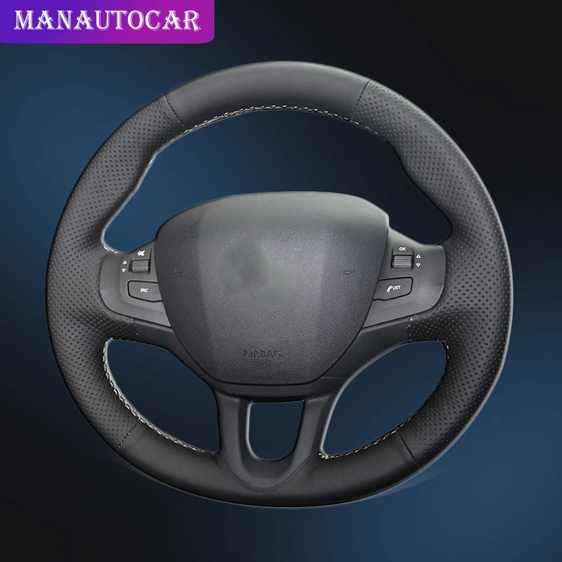 Car Braid On The Steering Wheel Cover For Peugeot 208 Peugeot 2008 Hand